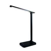 Lampe de table pliante en alliage d'aluminium avec charge sans fil Lampe de bureau Étude Port de charge Usb Minuterie Lampes LED pour l'œil