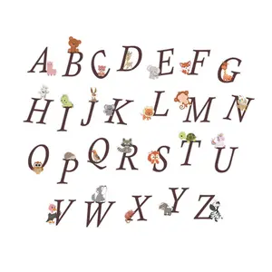 Adesivi Murali Personalizzati Rimovibili Trasparenti con <span class=keywords><strong>Lettere</strong></span> dell'Alfabeto e Animali in Vinile Autoadesivo - Product Image 1