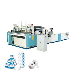 Máquina de fabricación de papel tisú, máquina automática para hacer rollos de papel higiénico a pequeña escala, nuevo precio barato