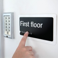 Signalétique en métal et acrylique personnalisée avec éclairage LED, résistante aux intempéries IP65, couleur personnalisable pour une utilisation en intérieur/extérieur