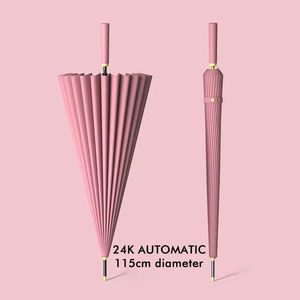 Paraguas de Golf de Alta Calidad con Diseño de Lujo, Apertura Manual, Varilla de Metal, Protección UV, 24 Varillas de Fibra de Vidrio, Logotipo Personalizado - Product Image 2