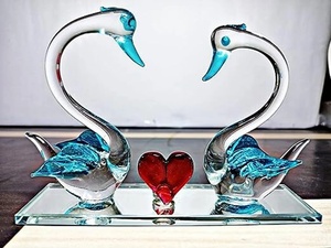 Cúpula de Vidrio Soplado a Mano con Tema de Aves, Decoración para el Hogar de Tiny Glass World de Rajasthan - Navidad y Año Nuevo Chino - Product Image 4