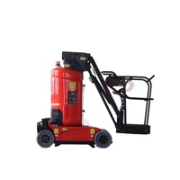 Plateforme de travail aérien verticale SUNTOP Premium 9,2 m avec mât électrique, batterie 240 Ah, bras pivotant à 345 degrés, acier au carbone, 1220 mm