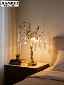 Minimalist Style Modern Luxury Copper Table Unique <b>Tree</b> Branch Design With Crystal for Living Room Home Decor HM-GG-6001TA-3 - Product Image 5