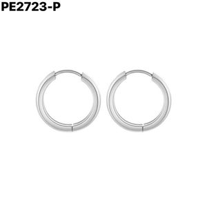 Amy Amy <b>Hoop</b> Earrings Stainless Steel <b>Silver</b> Plated 3x8mm Women's Classic Fashion Jewelry Gift - Product Image 1