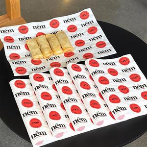 Custom Print Logo Disposable Eco-Friendly Biodegradable Recyclable Waterproof Tray Liner Food Grade PE Coated Grease Proof BBQ - Product Image 6