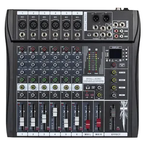 Factory Price EX-6 USB Bluetooth 6 Channels Mixing Console for Professional Stage Performance Singing Show Audio Mixer