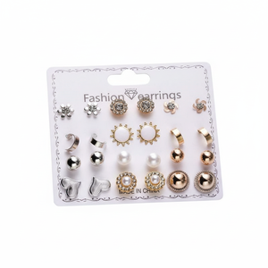 Vendita calda Trending strass oro rosa orecchini a cuore croce gioielli di moda minimalista per le donne e le ragazze per il regalo - Product Image 2