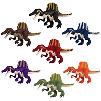 Bloques de Construcción de Dinosaurios Spinosaurus de Partículas Grandes, Varios Colores Disponibles, Juguete Educativo de Ensamblaje DIY para Niños