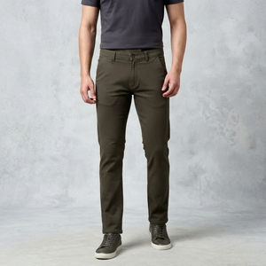 Pantalon évasé décontracté pour homme, personnalisé, de haute qualité, 100% coton, léger - Product Image 1
