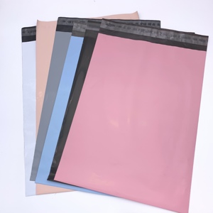 Diseño personalizado impreso Biodegradable compostables Polymailer bolsa de envío de color rosa en los anuncios publicitarios de polietileno con Logo - Product Image 2