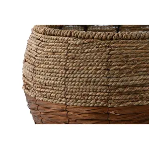 Set di 3 fioriere in metallo fibra 32x32x23 naturale - Product Image 3