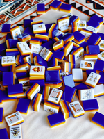 Jeu de Mahjong Américain Grande Taille, Mahjong Émeraude Le Magicien d'Oz, Tuiles de Mahjong Personnalisées Pop Diva Blanches, Mahjong Floral Rose avec Soleil