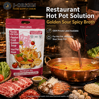 Yunnan Dai-stijl Passievrucht Gouden Soep Hot Pot Basis Tomat Pompoen 200g Aanpasbaar 10 Maanden Houdbaarheid voor Restaurant OEM