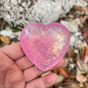 Appealing 7cm Glitter Heart-shaped Maltose Ball <b>Squishy</b> Soft Stress Relief Squeeze Gift for Kids Adults Creates Happy Ambiance - Product Image 4