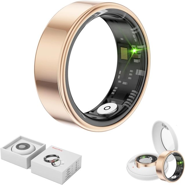 Hyperliving Steel Smart Ring OEM Health Fitness Tracker Temperature Blood Pressure Sleep Monitoring Intelligence Finger Wearable