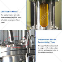 Système de brassage de bière artisanale HNOC Electric 1bbl, équipement de micro-brasserie, grand réservoir de fermentation