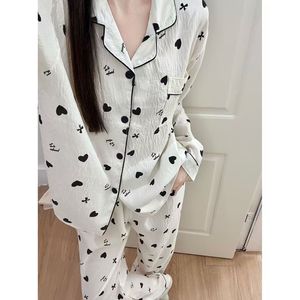 Pijamas de Mujer de Manga Larga de Algodón Nube con Estampado de <span class=keywords><strong>Dibujos</strong></span> <span class=keywords><strong>Animados</strong></span>/a Cuadros, Estilo Coreano Dulce y Sencillo, Japonés, para Comercio Exterior Transfronterizo - Product Image 3