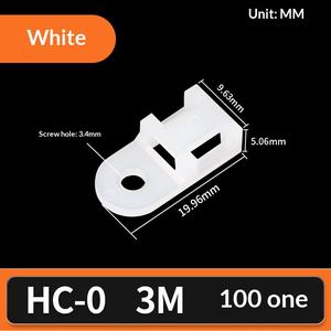 Support de câble en nylon PA66 en forme de selle HC, pince à fil, support de trou de vis, gestionnaire de câbles fixe en intérieur, pièce de positionnement de câble, pince à fil - Product Image 6