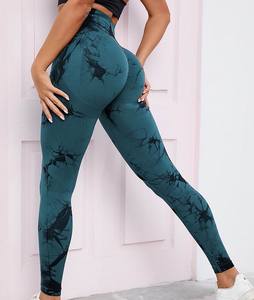 Leggings Deportivos de Cintura Alta con Efecto Push-Up y Tie-Dye para Mujer, Leggings de Yoga Ajustados y Sin Costuras - Product Image 6