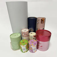 Matériaux recyclés écologiques Tube cylindrique de qualité alimentaire Boîte de papier d'emballage de luxe en carton avec logo personnalisé Cadeau sachet de thé café