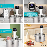 Cuisinière lente automatique portable de qualité commerciale 32L avec écran LCD WiFi, cuisinière électrique multifonction intelligente pour viande tendre