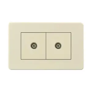 Low Price Good Quality 2 Gang Television Socket Single Port Tv Plug