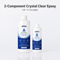 Adhésif époxy à double composant Alida, rapport 3:1, durcissement rapide pour l'artisanat et les projets de bricolage