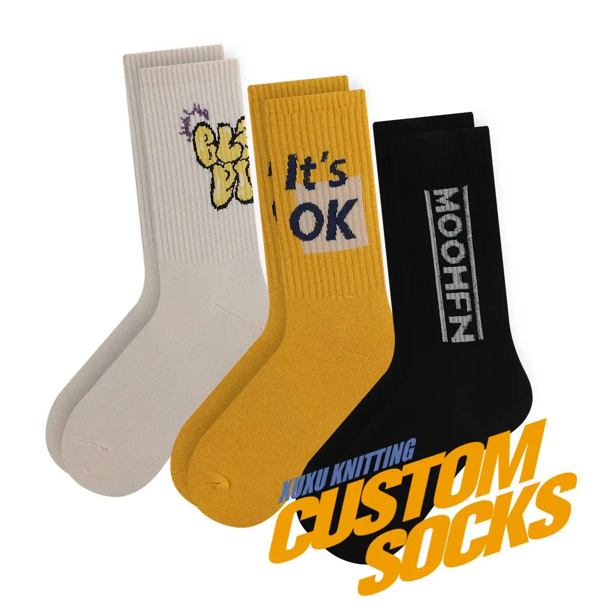 Gratis Mock-Up & Sampel Buatan Anda Sendiri Desain Skate Tabung Atletik Logo Kustom Kaus Kaki Olahraga Oem Kaus Kaki Basket