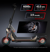 Zweirad-E-Scooter 60V, Segways SuperScooter GT2 Ninebot Kick Scooter mit 90 km Reichweite 70 km/h
