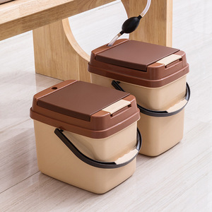 Cubo para Posos de Té de 6-10L con Tapa, Cuadrado, con Filtro de Drenaje para Mesa de Té, Uso Doméstico - Product Image 1