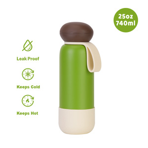 New 18 Oz/25 Oz Stainless Steel Water Bottle <b>Small</b> Mouth <b>Cup</b> Portable Double Layer Outdoor Camping Vacuum Bottle Type - Product Image 6