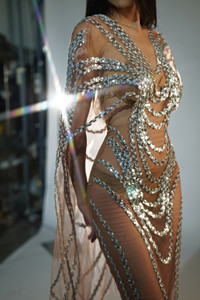 <span class=keywords><strong>Vestido</strong></span> Sexy Transparente <span class=keywords><strong>de</strong></span> Lentejuelas Doradas para Cena, Traje <span class=keywords><strong>de</strong></span> Cantante para Sesión <span class=keywords><strong>de</strong></span> Fotos <span class=keywords><strong>de</strong></span> <span class=keywords><strong>Embarazada</strong></span>, <span class=keywords><strong>Vestido</strong></span> Largo <span class=keywords><strong>de</strong></span> Fiesta <span class=keywords><strong>de</strong></span> Noche para Mujer - Product Image 6