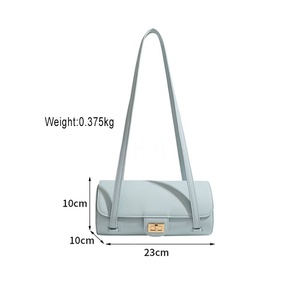 Sacs à main de luxe <span class=keywords><strong>pour</strong></span> femmes, tendance 2026, <span class=keywords><strong>sac</strong></span> cylindrique à <span class=keywords><strong>bandoulière</strong></span> <span class=keywords><strong>pour</strong></span> femmes, mini <span class=keywords><strong>sac</strong></span> à main en cuir PU avec fermoir - Product Image 4