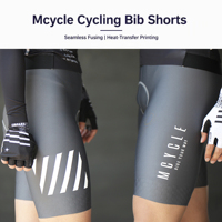 Cuissard de cyclisme personnalisable Mcycle, respirant, rembourré, réfléchissant, pour vélo de route