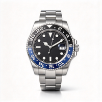 Herren Mechanische Uhr Kundenspezifische OEM ODM GMT 3ATM Wasserdicht Japanisches Uhrwerk Edelstahl Armbanduhr Großhandel Fabrik
