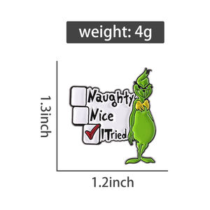 Épingles en émail monstre vert dessin animé personnalisé <span class=keywords><strong>coquin</strong></span>, joli, essayé personnages de films d'animaux mignons insignes de revers bijoux cadeaux pour les enfants - Product Image 6