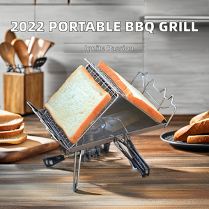 Folding <strong>Camping</strong> Stove <strong>Toaster</strong>, Stainless Steel <strong>Toaster</strong> Rack Holder, Portable Outdoor Bread <strong>Toaster</strong> Rack for BBQ - Product Image 3