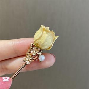 Bâtonnet à <span class=keywords><strong>cheveux</strong></span> vintage chinois en métal avec <span class=keywords><strong>strass</strong></span> pour femme, épingle à <span class=keywords><strong>cheveux</strong></span>, bijou, accessoire de coiffure - Product Image 6