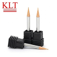 Fraise à queue sphérique micro KLT Premium en carbure monobloc à 3 dents, revêtement AlTiN, pour matrices de poinçonnage durcies