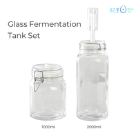 Pot de conservation en verre borosilicate de haute qualité avec couvercle hermétique à clip métallique, réutilisable pour le stockage en garde-manger