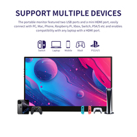 Projection d'écran sans fil, écran portable 15,6 pouces IPS 1080P 60Hz FHD Gaming USB-C HDR, extension d'écran pour ordinateur portable