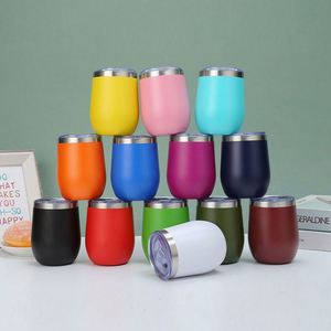 ออกแบบโลโก้ของขวัญตามสั่ง แก้วเก็บความร้อนสแตนเลสขนาด 12 ออนซ์ เคลือบสีฝุ่น รูปทรงไข่ สำหรับกาแฟ ไวน์ หรือเครื่องดื่มอื่นๆ - Product Image 1