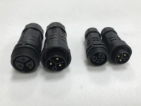 Connecteur d'alimentation étanche pour éclairage de jardin LED mâle et femelle IP67 M25 Fiches électriques filetées à 2 et 8 broches avec contacts en cuivre