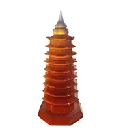 Dini tapınak Fengshui buda heykeli budizm geleneksel Liuli Dagoba kulesi Pagoda Stupa süsler masa üstü dekor