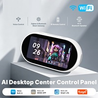 Panel Kontrol Pusat Kontrol Desktop AI Tuya 5-inci, Gateway Multi-protokol dengan WiFi/IR/BLE/Zigbee Mesh, Dilengkapi Alexa