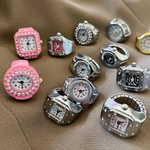 Offre Spéciale Mini Couple femmes hommes bague <span class=keywords><strong>montre</strong></span> cadran rond chiffres arabes analogique Quartz anneau montres dames bague <span class=keywords><strong>montre</strong></span> - Product Image 3