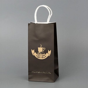 Nouveau produit, petit sac en papier écologique, sac en papier recyclé avec poignée, sacs en papier personnalisés avec logo - Product Image 1