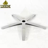 Base de chaise de bureau pivotante en métal chromé à 5 étoiles, pièces de rechange pour chaise de direction, de gaming ou de conférence, OEM