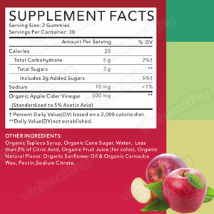 Gomitas de Vinagre de Sidra de Manzana Orgánicas Vitahealthy, Buen Precio, Populares, Halal, Sin Azúcar, Extracto Natural de Plantas, Quema Grasa, Adelgazantes - Product Image 6